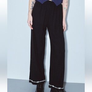 Fashion Brand Company Pammy Barbwire Linen Pants